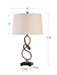 Tenley One Light Table Lamp Oil Rubbed Bronze-Lamps-Uttermost-Lighting Design Store