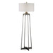 Adrian One Light Floor Lamp Aged Gun Metal-Lamps-Uttermost-Lighting Design Store