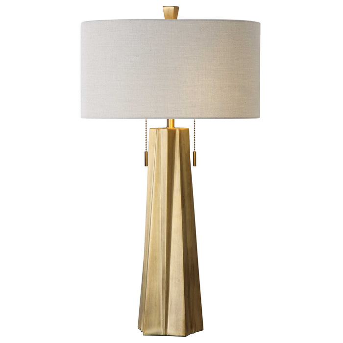 Maris Two Light Table Lamp Antique Brass-Lamps-Uttermost-Lighting Design Store