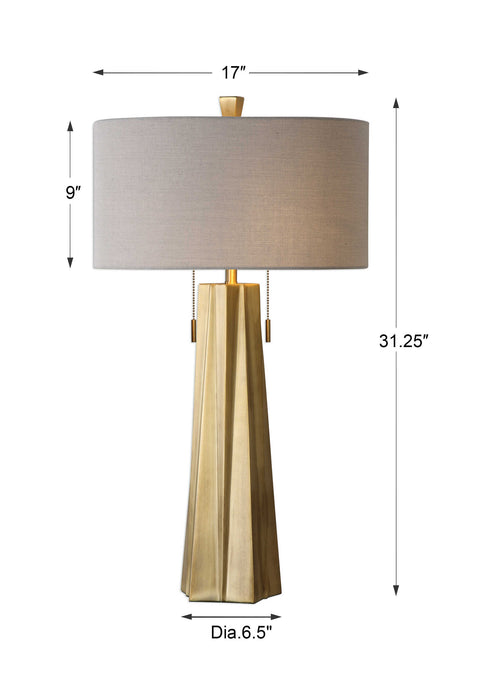 Maris Two Light Table Lamp Antique Brass-Lamps-Uttermost-Lighting Design Store