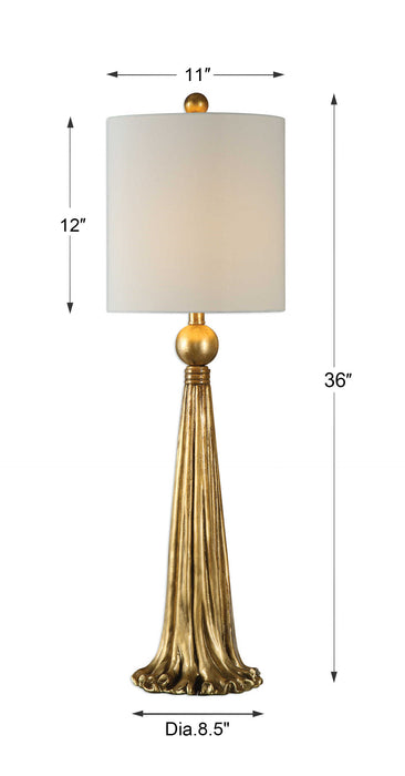 Paravani One Light Table Lamp Antiqued Metallic Gold-Lamps-Uttermost-Lighting Design Store
