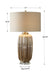 Gistova One Light Table Lamp Brushed Antiqued Gold-Lamps-Uttermost-Lighting Design Store