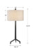 Ivor One Light Table Lamp Raw Steel And Burnished Distressing-Lamps-Uttermost-Lighting Design Store