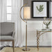 Balaour One Light Floor Lamp Antique Brass-Lamps-Uttermost-Lighting Design Store