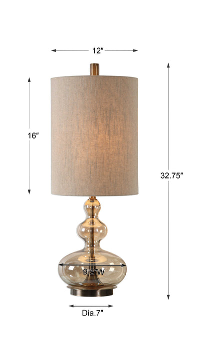 Formoso One Light Table Lamp Antique Brass Steel-Lamps-Uttermost-Lighting Design Store