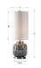 Zahlia One Light Table Lamp Antique Brass-Lamps-Uttermost-Lighting Design Store