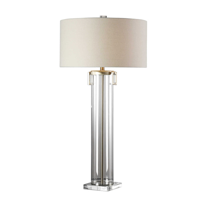 Monette One Light Table Lamp Brushed Nickel-Lamps-Uttermost-Lighting Design Store