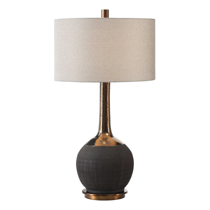 Arnav One Light Table Lamp Golden Bronze-Lamps-Uttermost-Lighting Design Store