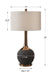 Arnav One Light Table Lamp Golden Bronze-Lamps-Uttermost-Lighting Design Store