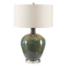 Elva One Light Table Lamp Antique Brass-Lamps-Uttermost-Lighting Design Store