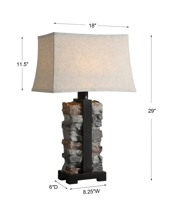 Kodiak One Light Table Lamp Rustic Black-Lamps-Uttermost-Lighting Design Store