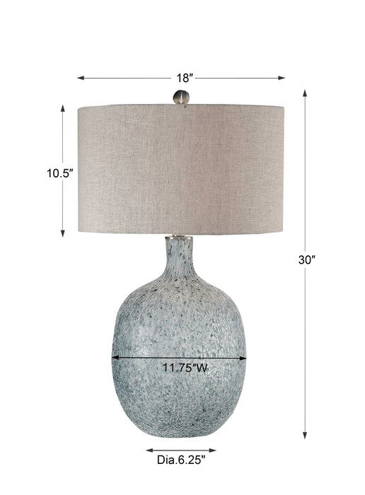 Oceaonna One Light Table Lamp Brushed Nickel-Lamps-Uttermost-Lighting Design Store