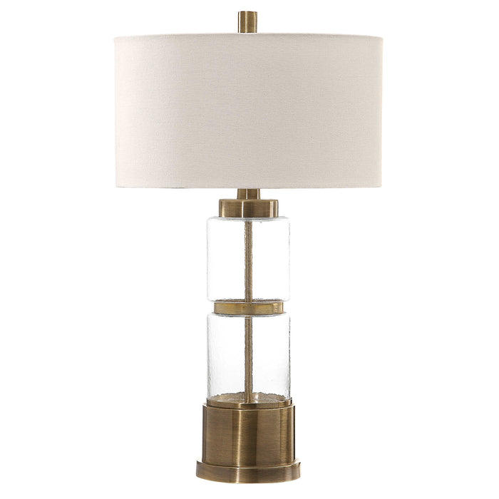 Vaiga One Light Table Lamp Antique Brass-Lamps-Uttermost-Lighting Design Store