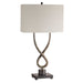 Talema One Light Table Lamp Aged Silver Leaf-Lamps-Uttermost-Lighting Design Store