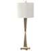 Niccolai One Light Table Lamp Brushed Nickel-Lamps-Uttermost-Lighting Design Store
