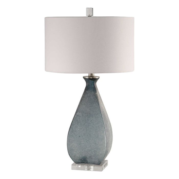 Atlantica One Light Table Lamp Brushed Nickel-Lamps-Uttermost-Lighting Design Store