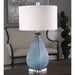 Atlantica One Light Table Lamp Brushed Nickel-Lamps-Uttermost-Lighting Design Store