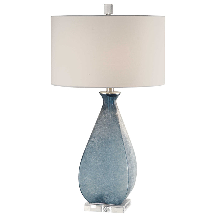 Atlantica One Light Table Lamp Brushed Nickel-Lamps-Uttermost-Lighting Design Store