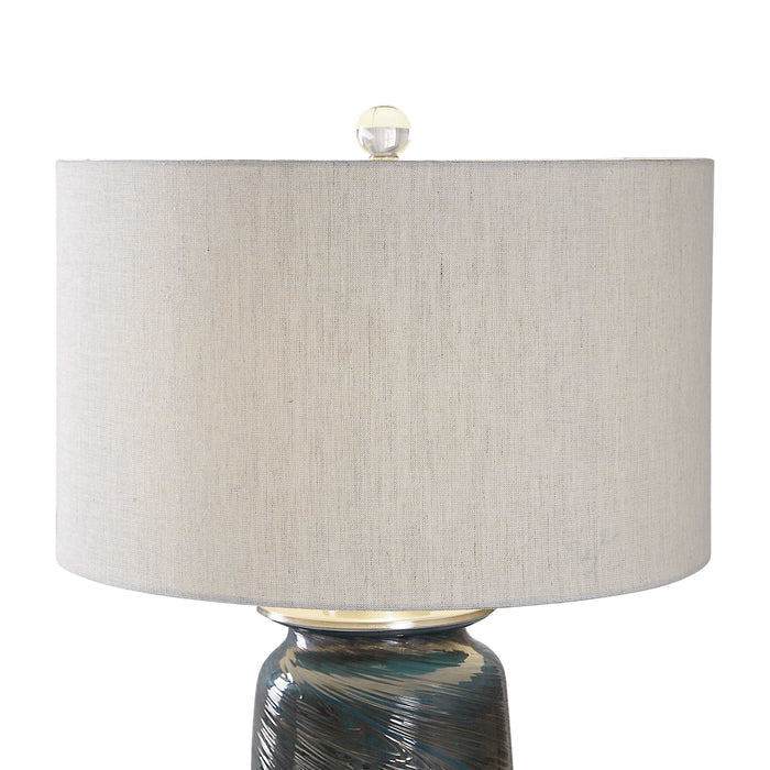 Olesya One Light Table Lamp Brushed Nickel-Lamps-Uttermost-Lighting Design Store