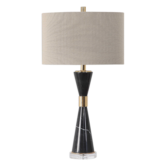 Alastair One Light Table Lamp Plated Gold-Lamps-Uttermost-Lighting Design Store