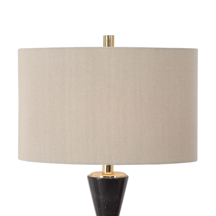 Alastair One Light Table Lamp Plated Gold-Lamps-Uttermost-Lighting Design Store