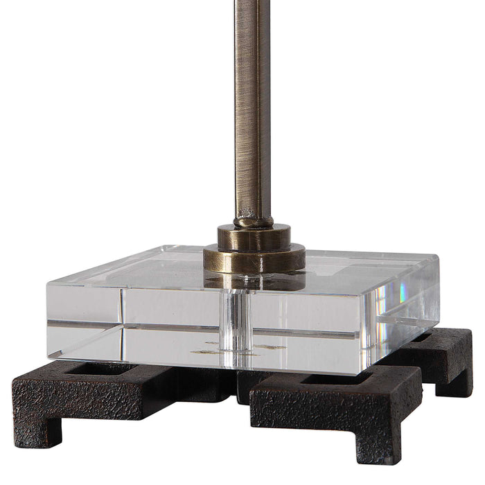 Danyon One Light Table Lamp Antique Brass-Lamps-Uttermost-Lighting Design Store