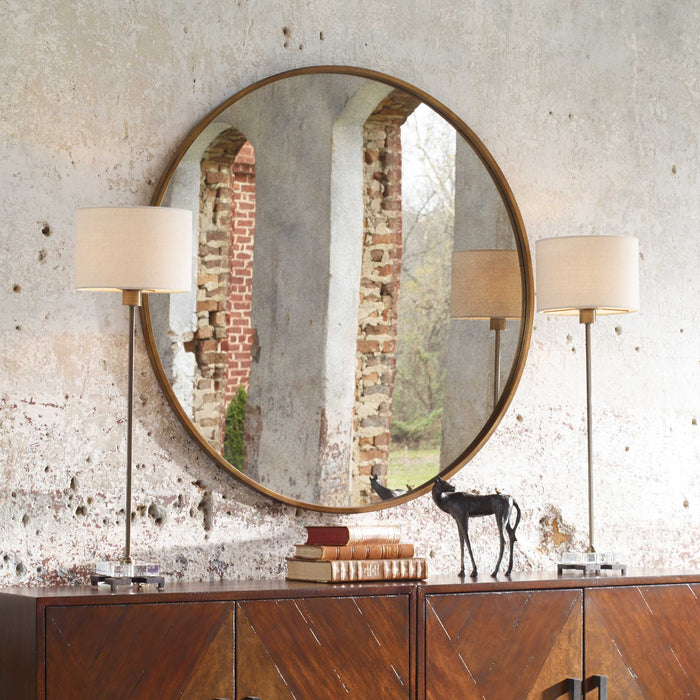 Danyon One Light Table Lamp Antique Brass-Lamps-Uttermost-Lighting Design Store