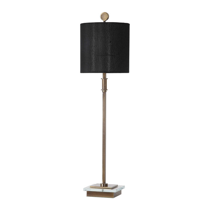 Volante One Light Table Lamp Antique Brass-Lamps-Uttermost-Lighting Design Store