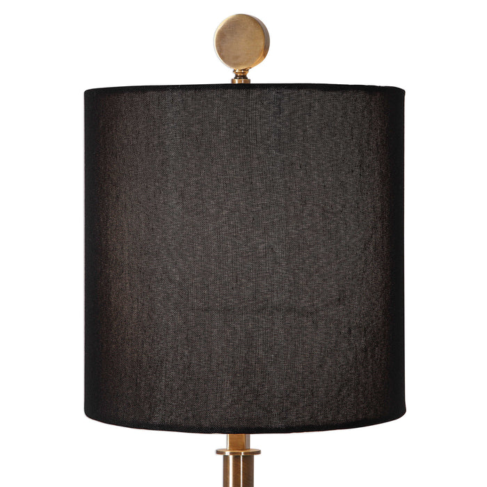 Volante One Light Table Lamp Antique Brass-Lamps-Uttermost-Lighting Design Store
