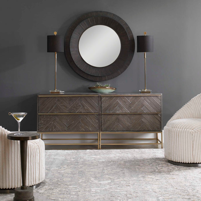 Volante One Light Table Lamp Antique Brass-Lamps-Uttermost-Lighting Design Store