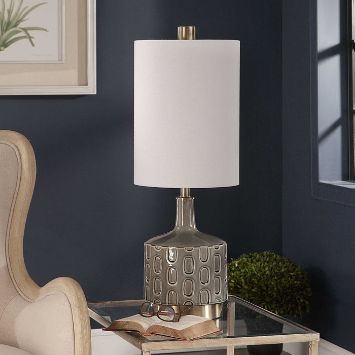 Darrin One Light Table Lamp Antique Brass-Lamps-Uttermost-Lighting Design Store