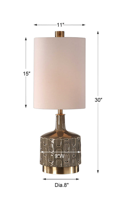 Darrin One Light Table Lamp Antique Brass-Lamps-Uttermost-Lighting Design Store