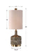 Darrin One Light Table Lamp Antique Brass-Lamps-Uttermost-Lighting Design Store