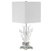 Corallo One Light Table Lamp Polished Nickel-Lamps-Uttermost-Lighting Design Store