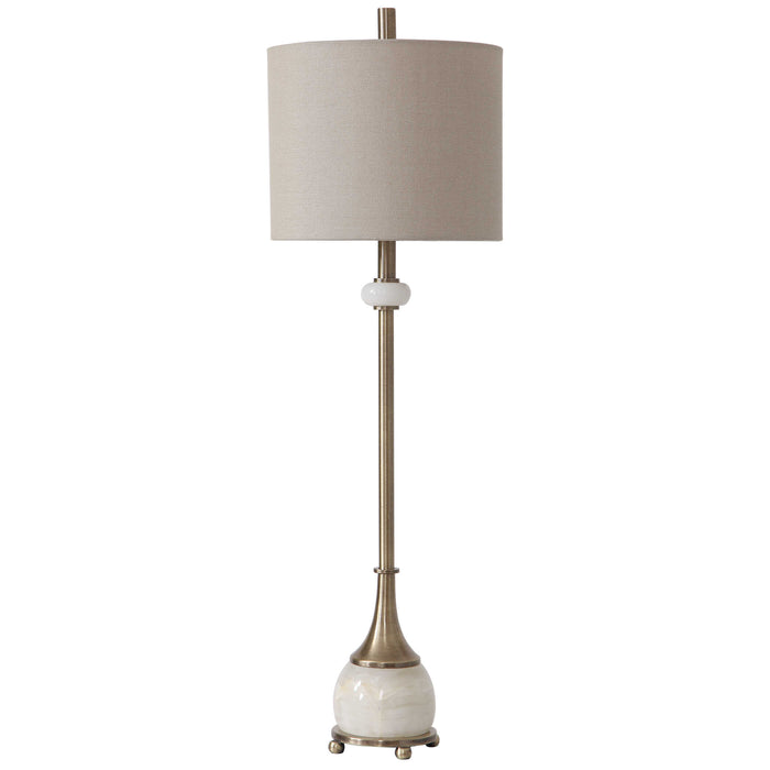 Natania One Light Buffet Lamp Antique Brass-Lamps-Uttermost-Lighting Design Store