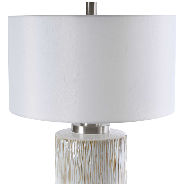 Georgios One Light Table Lamp Brushed Nickel-Lamps-Uttermost-Lighting Design Store