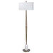 Minette One Light Floor Lamp Antique Brass-Lamps-Uttermost-Lighting Design Store