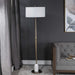 Minette One Light Floor Lamp Antique Brass-Lamps-Uttermost-Lighting Design Store