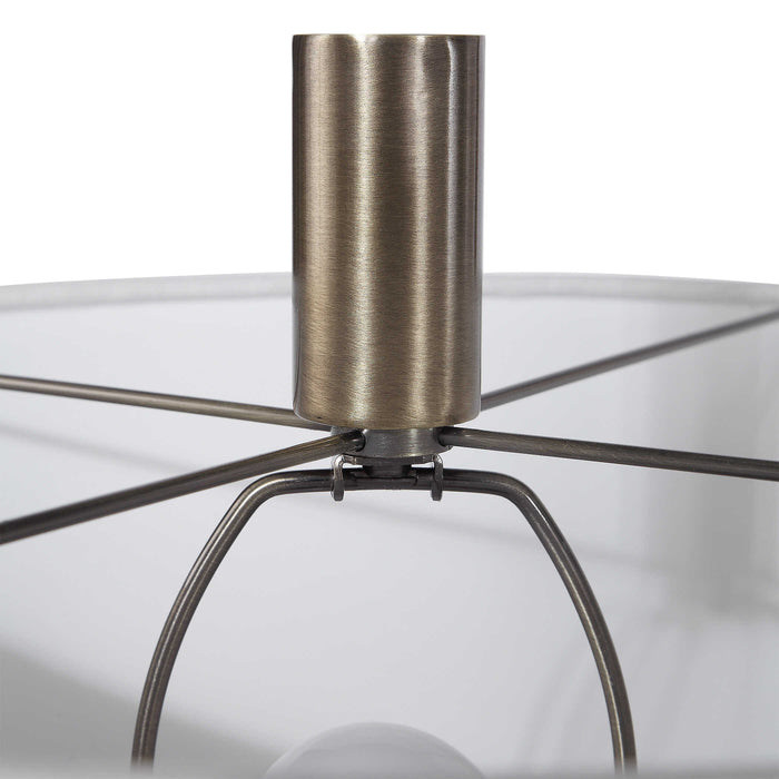 Minette One Light Floor Lamp Antique Brass-Lamps-Uttermost-Lighting Design Store