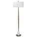 Minette One Light Floor Lamp Antique Brass-Lamps-Uttermost-Lighting Design Store