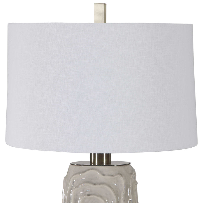 Zade One Light Table Lamp Brushed Nickel-Lamps-Uttermost-Lighting Design Store