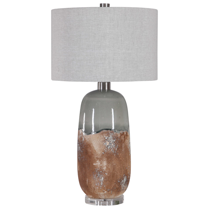 Maggie One Light Table Lamp Brushed Nickel-Lamps-Uttermost-Lighting Design Store