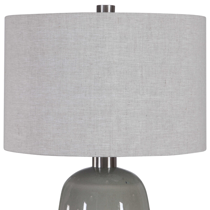Maggie One Light Table Lamp Brushed Nickel-Lamps-Uttermost-Lighting Design Store