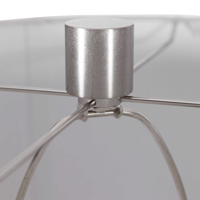 Maggie One Light Table Lamp Brushed Nickel-Lamps-Uttermost-Lighting Design Store