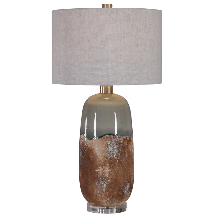 Maggie One Light Table Lamp Brushed Nickel-Lamps-Uttermost-Lighting Design Store