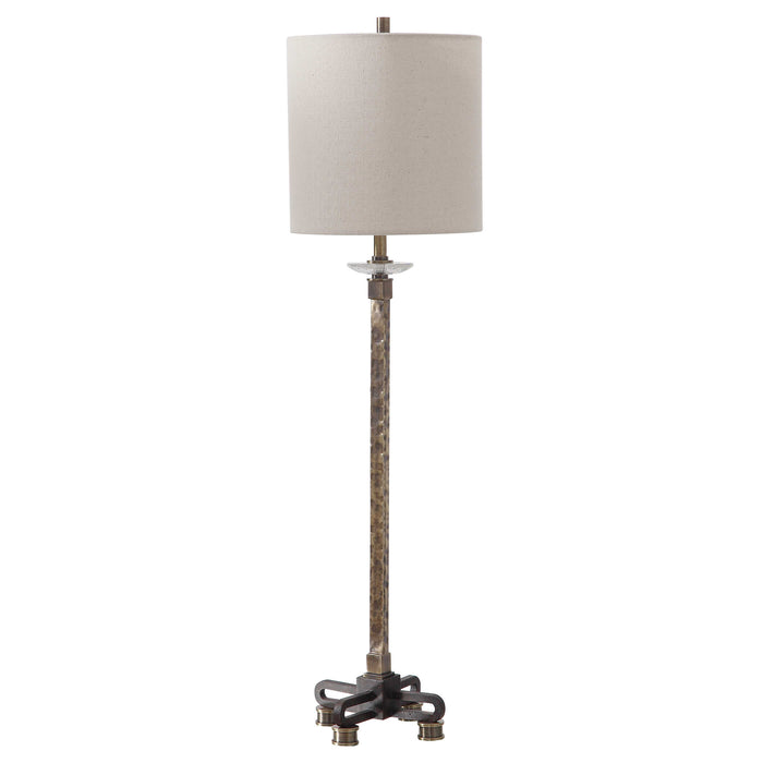 Parnell One Light Buffet Lamp Antique Brass-Lamps-Uttermost-Lighting Design Store
