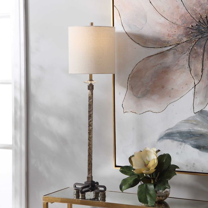 Parnell One Light Buffet Lamp Antique Brass-Lamps-Uttermost-Lighting Design Store