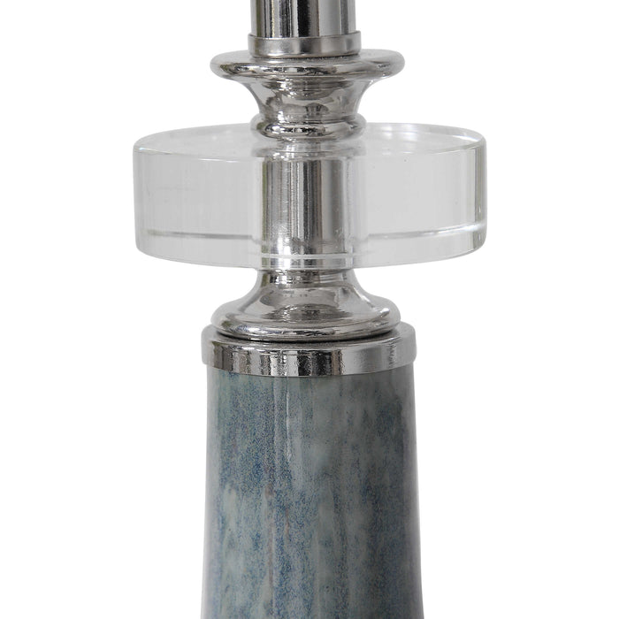 Piers One Light Buffet Lamp Polished Nickel-Lamps-Uttermost-Lighting Design Store