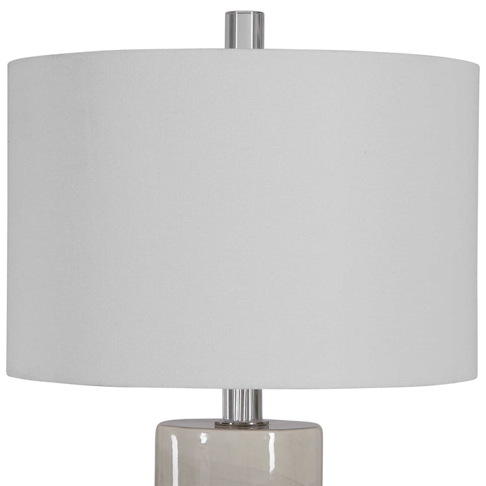 Zesiro One Light Table Lamp Polished Nickel-Lamps-Uttermost-Lighting Design Store