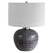 Mikkel One Light Table Lamp Brushed Nickel-Lamps-Uttermost-Lighting Design Store